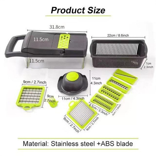 Fruit Onion Vegetable Cutter Machine Multifunctional 16 in 1 Food Cutter Kitchen Vegetable Slicer Dicer Cutter Veggie Chopper