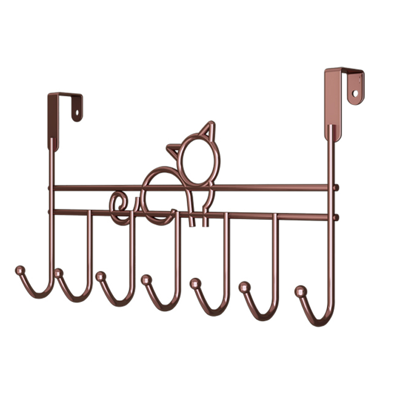 Multifunctional Over-Door Coat Rack Metal Steel Clothing Hook for Bedroom and Tools Storage Saving Space over Door Hanger