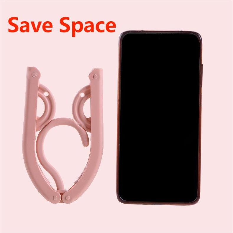 Mini Foldable Plastic Hanger Multifunctional Space-Saving and Environment-Friendly for Home Storage and Travel Coat Use