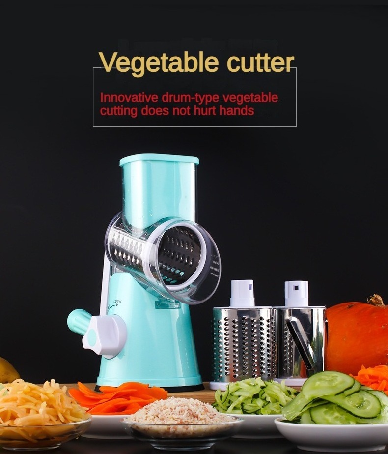 Multi-Function Vegetable Cutter Stainless Steel Hand Roller Shredding Slicing Kitchen Gadgets Vegetable Cutting Artifact