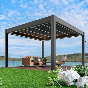 TSPK Modern Design Aluminium Pergola Outdoor Elegant Durable Gazebo with Zip Screen