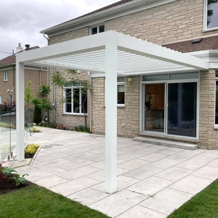 Anti-leakage louver system design pergola aluminium electric gazebo