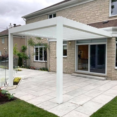 TSPK Modern Bioclimatic UV Resistant Swimming Pool Pergola Motorized Louver Backyard Sunroom Outdoor waterproof Gazebo