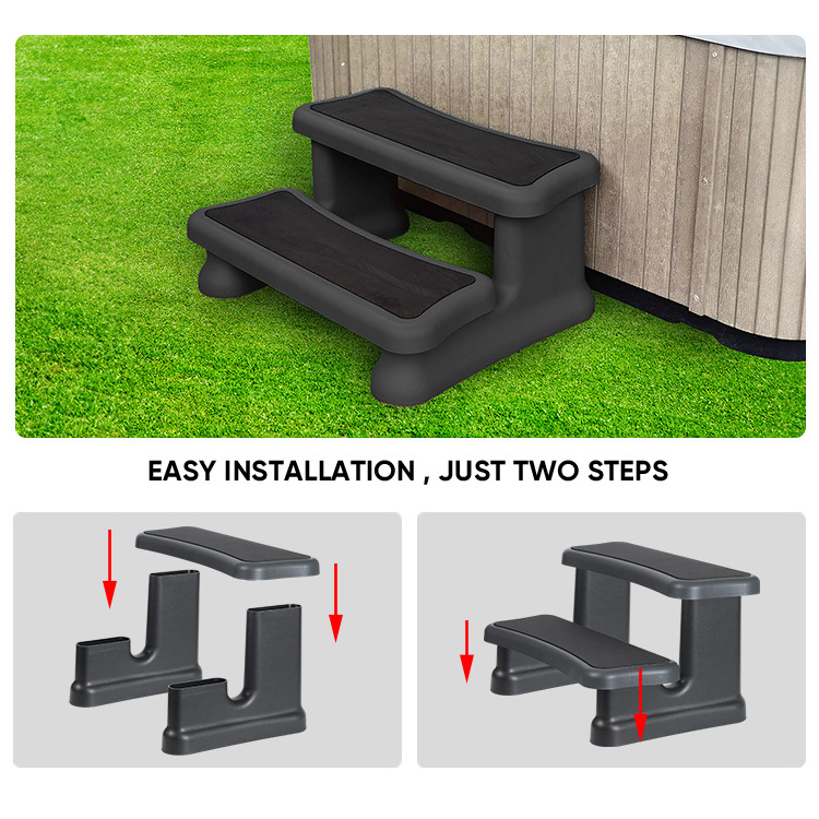 Hot Tub PP Step Outdoor waterproof app Swimming Pool 2 steps Stair Swim Spa Step Spa Ladder