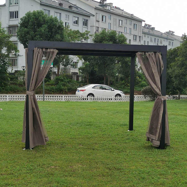 Taisheng automatic hardtop gazebo galvanized steel outdoor gazebo canopy double vented roof pergolas aluminum frame