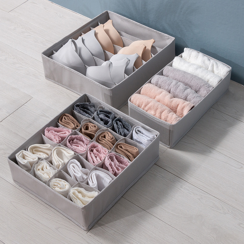 Socks Underwear Drawer Organizer Divide Collapsible Cabinet Closet Organizer Storage Boxes for Socks Underwear