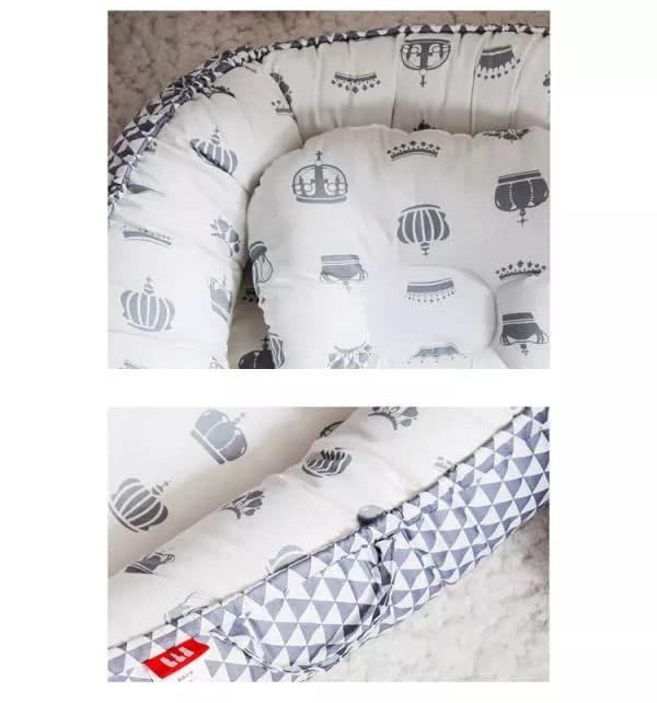 Baby Lounger Baby Nest Co Sleeping 100% Cotton Breathable Crib Newborn Lounger  Pillow for Newborn-Baby Nest Sleeper