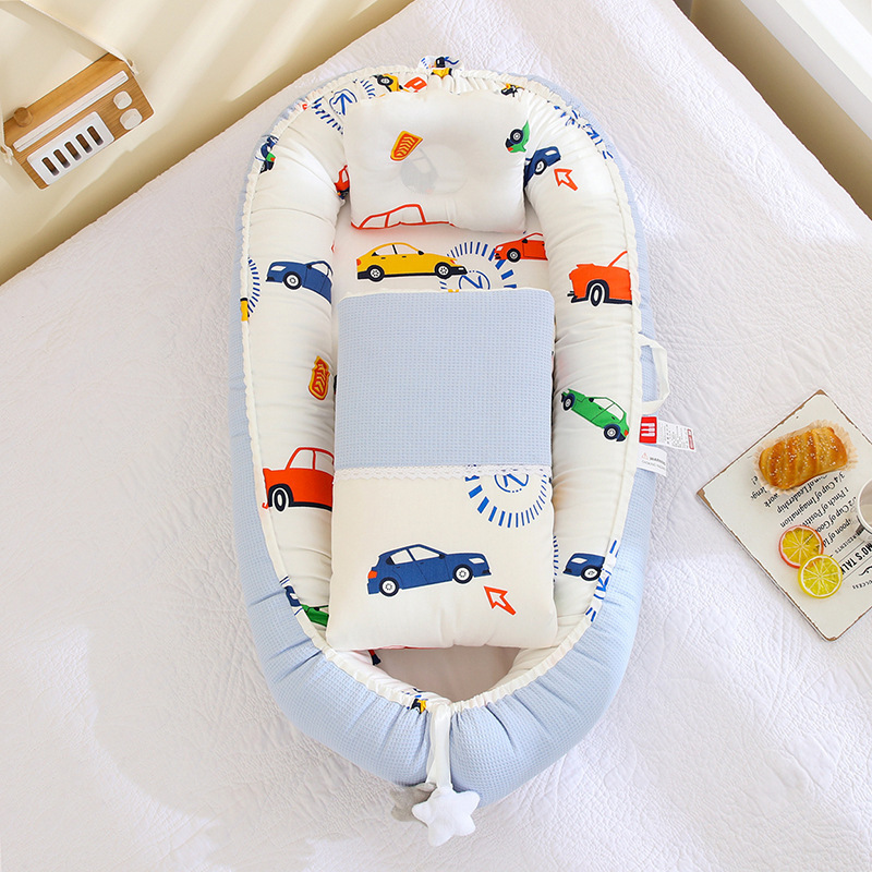 Baby Lounger Baby Nest Portable Newborn Co Sleeping Canvas Fabric Infant Bassinet Mattress Floor Seat Travel Crib Baby Bed