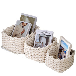 Cotton rope storage basket , gift basket for clothes fast for Organizing Bins Organizer for Towel Book Cloth Dog Toys