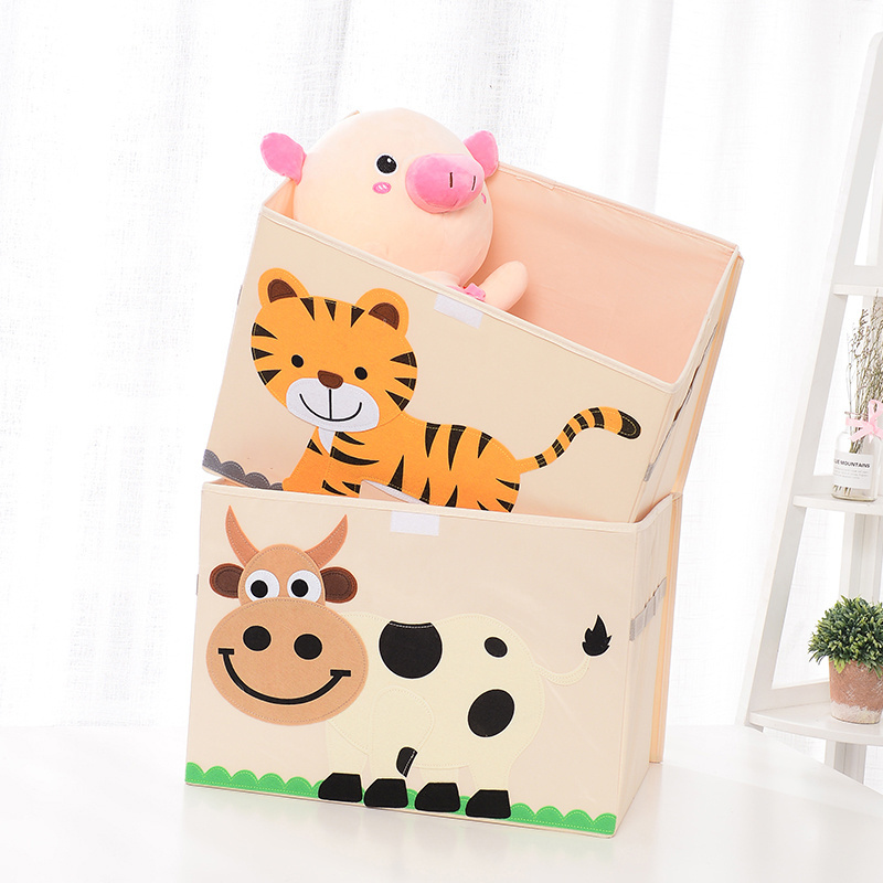 Toy Box with Lid Storage Cube Box Closet Organizer Nursery Basket for Baby Toy Box Toy Chest and Storage with Handles