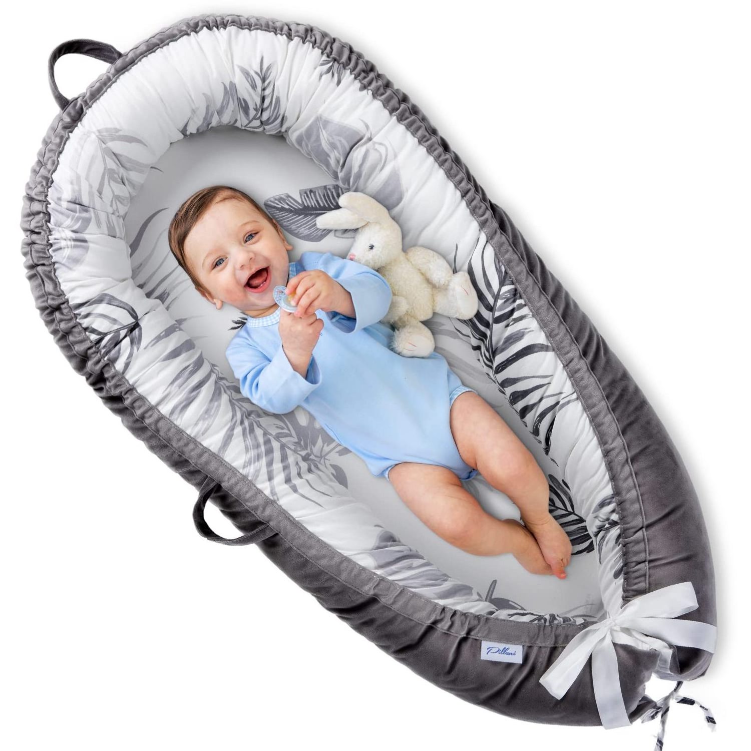 Baby Lounger Baby Nest for Baby Co-Sleeping 100% Cotton Reversible  Lounger Bed Soft Breathable Newborn Lounger Crib for Napping