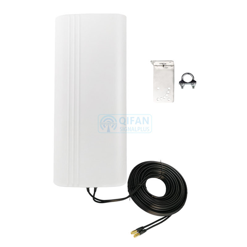 New Version 1700-2700MHz 3G 4G LTE MIMO panel antenna  2x 18dbi high gain  with 15m cables