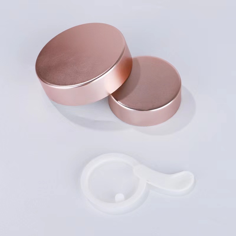 RUIPACK OEM factory Custom painting  pink glass jar 15ml 20ml 30ml 50ml 100ml  glass cosmetic cream jar with golden lid