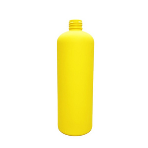 factory RUIPACK OEM ecofriendly 100ml 200ml 250ml 300ml 400ml 500ml Yellow soft touch plastic PCR pet cylinder shampoo bottle