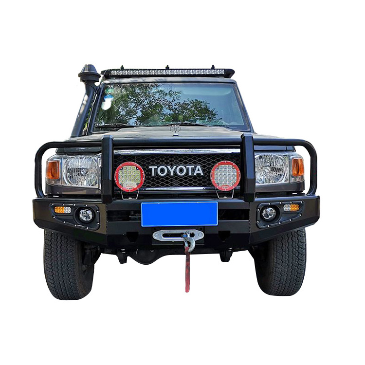 BOSSLAND OEM Design Factory Wholesales Auto Bodykit 4X4 Offroad Accessories Land Cruiser 76 LC79 Adult Front Steel Car Bumper