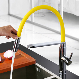 Kaiping factory yellow hose pull down kitchen faucet