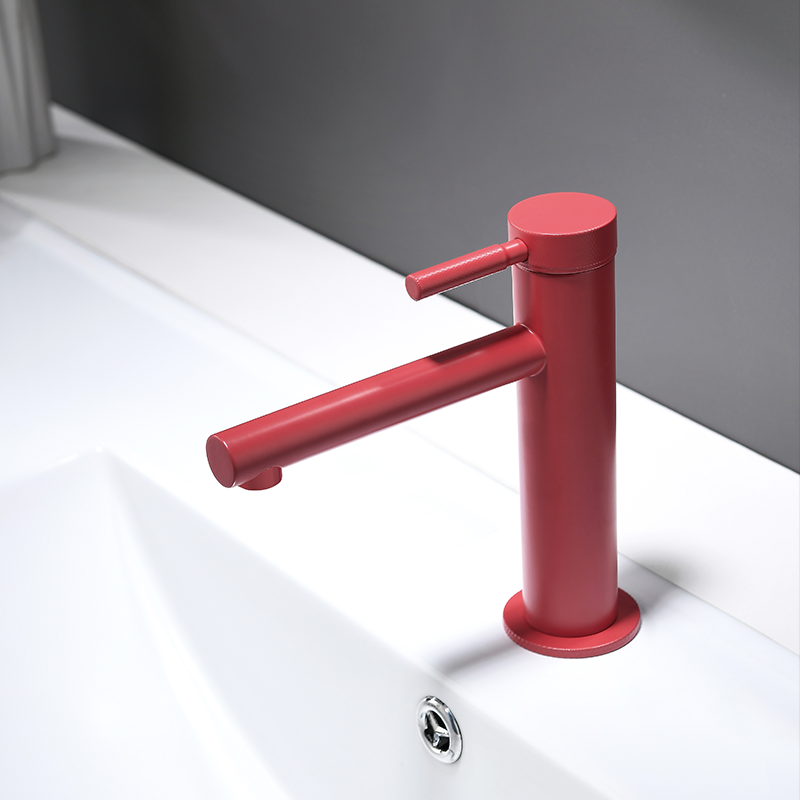 Watermark certification luxury tapware bathroom basin mixer red faucet