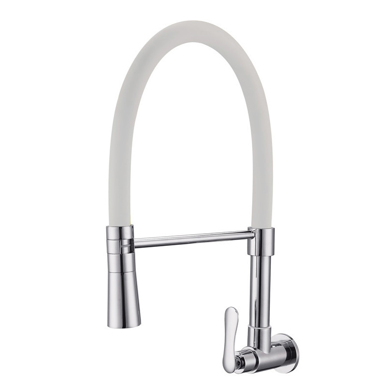 Kaiping brass wall mounted pull-down kitchen faucet with sink taps