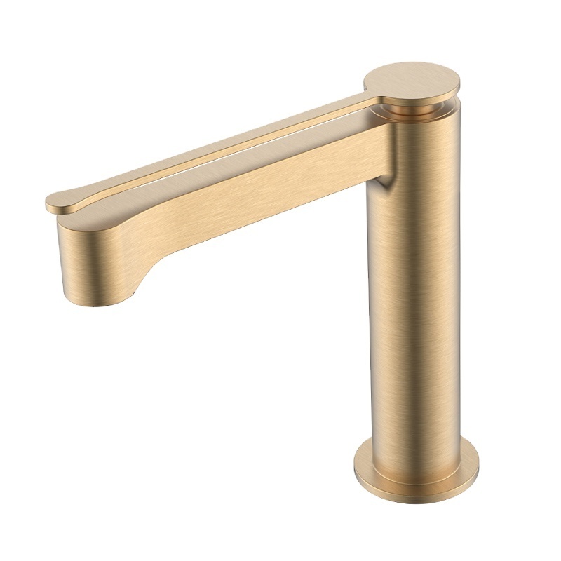 Kaiping taps manufacturer griferia bathroom brass basin tap copper brush gold faucet