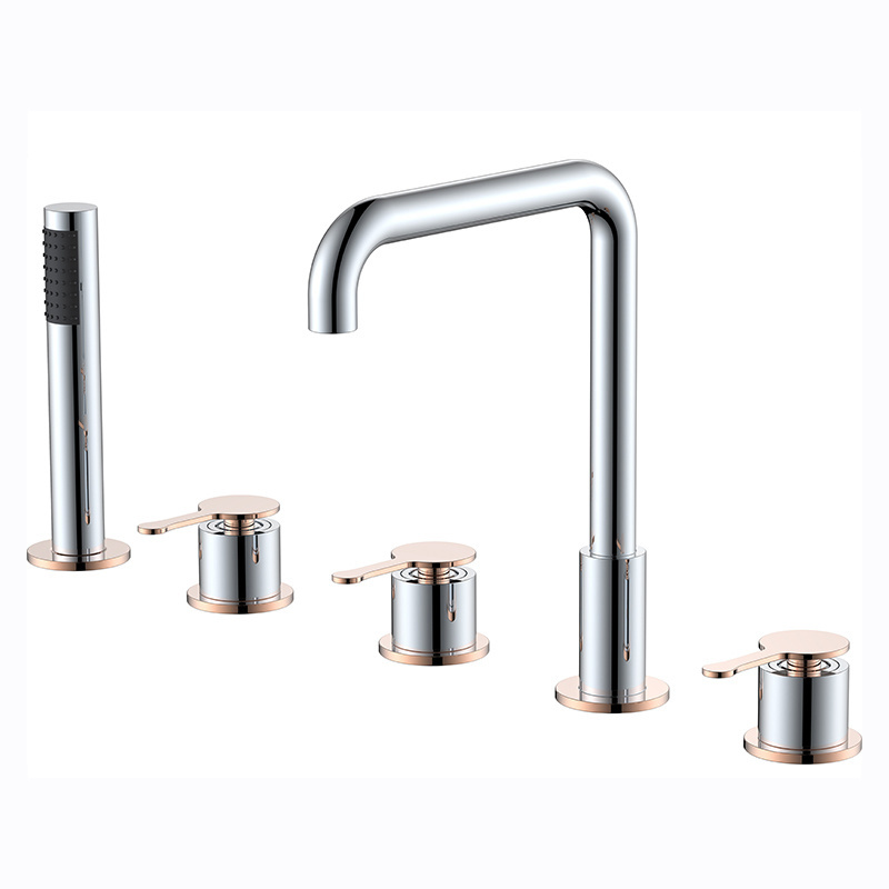 Original design deck mounted gold bathtub faucet set