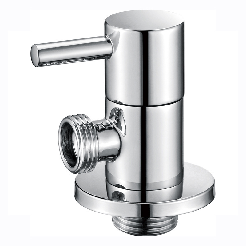 Double ways polished brass accessory basin stop 1/2 inch angle valve