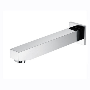 Square wall mounted brass faucet spout