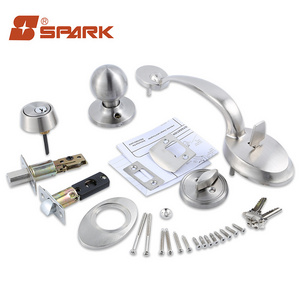 American Style Handleset Grip Entrance Door Lock With High Security