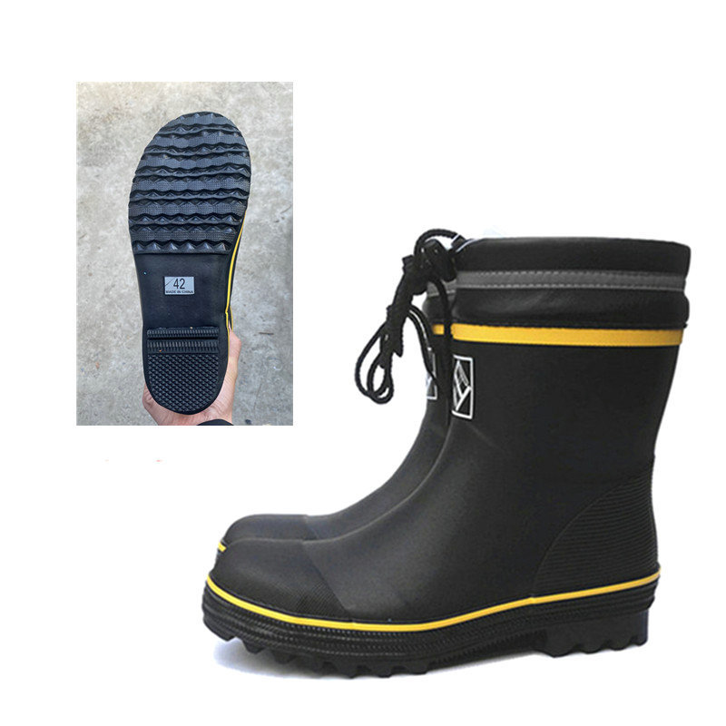 Men's outdoor rubber waterproof non-slip fishing  garden car wash shoes Insulated rubber hunting boots insulated work boots