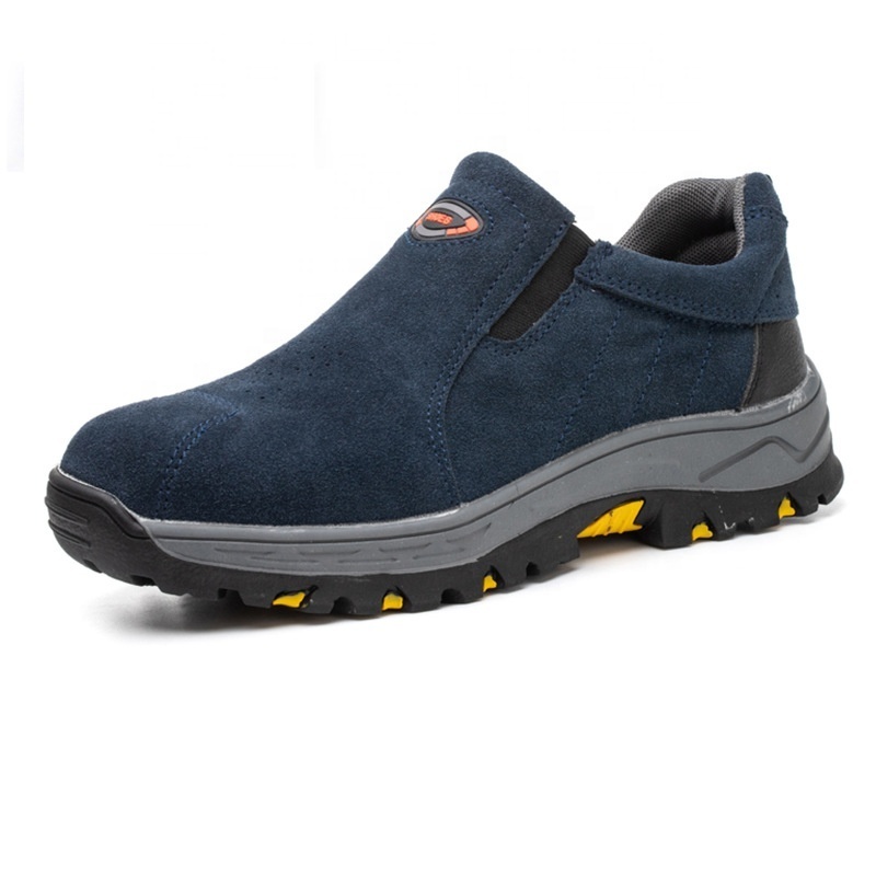 New arrive High quality professional cow leather grey navy suede leather Steel Toe safety shoes cat shoes safety boot for men