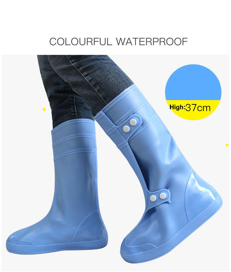 New  injection molding pvc waterproof thick anti-skid wear-resistant sole outdoor tall shoes cover for adult men riding shoes