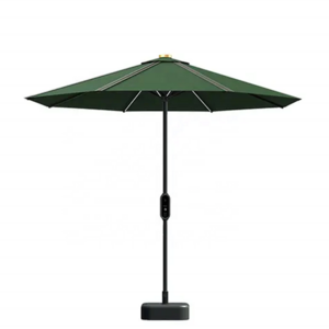 Patio umbrella with solar power LED lights lighting umbrella with tilt and crank outdoor for garden backyard pool beach