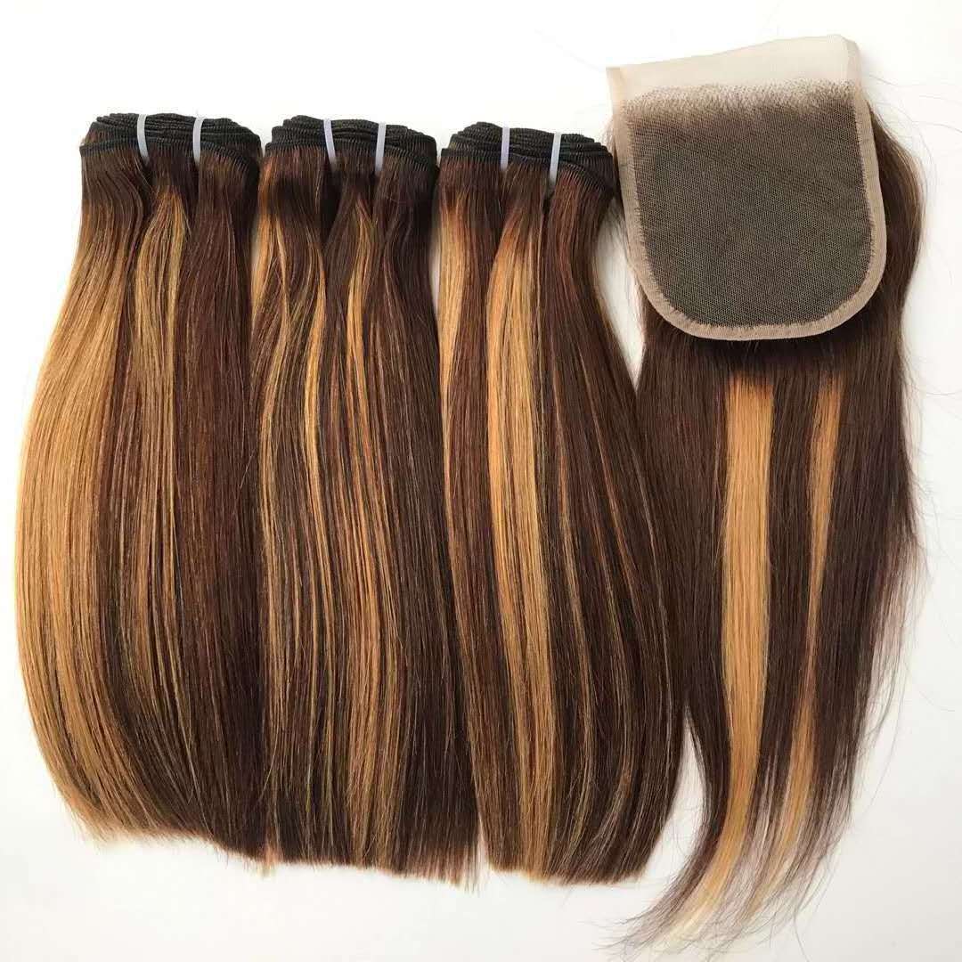 30 Inch Indian Bouncy Remy Raw Virgin Hair Double Drawn, Best Quality Human Hair Vietnam Bone Straight Super Double Drawn