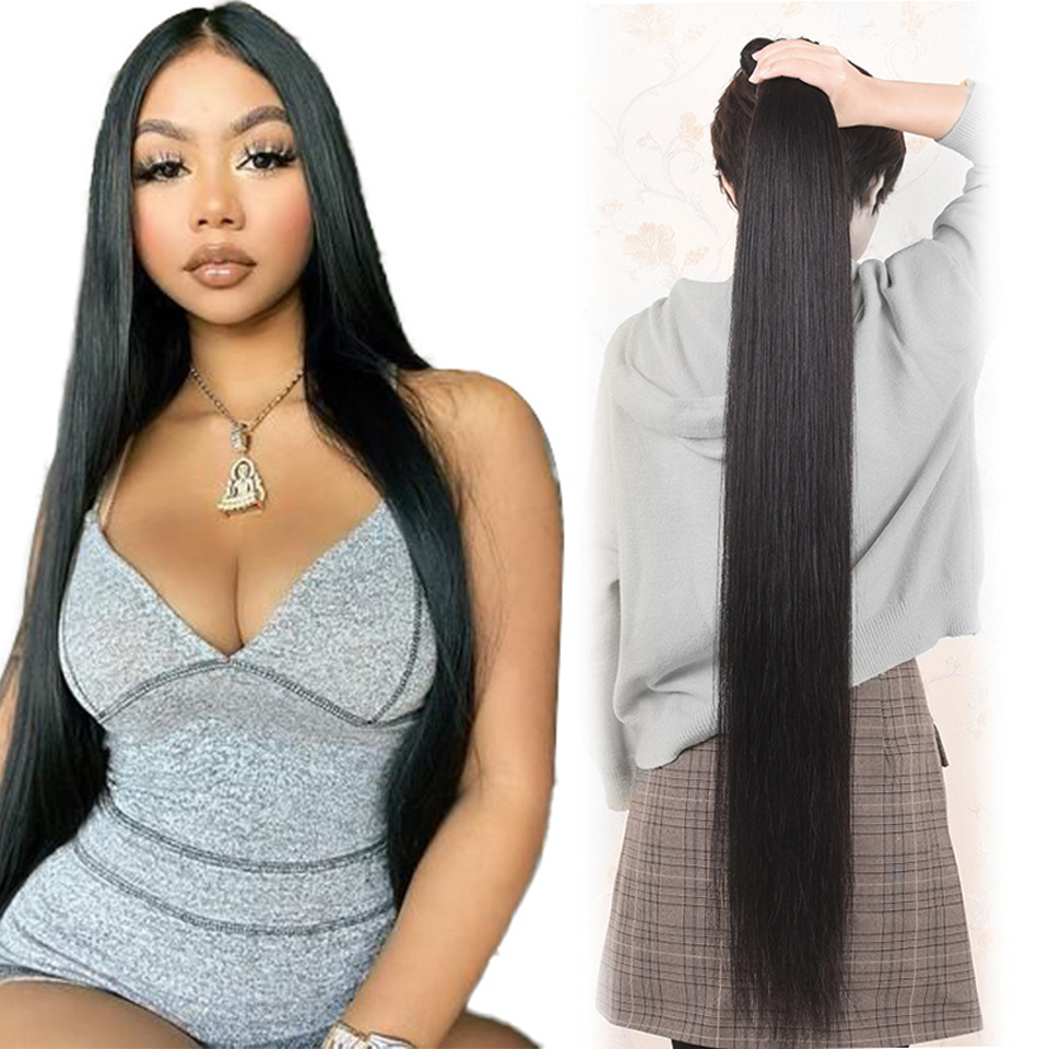 Raw Brazilian Virgin Human Hair Products Cheap Long 40 Inch Straight Cuticle Aligned Human Hair Bundles Natural Hair Extension