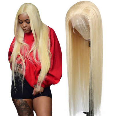 Top Selling Human Hair 613 Blonde lac Wig,Middle Part Virgin Human Virgin Hair Lace Front Wig,Remy Silky Straight Human Hair Wig