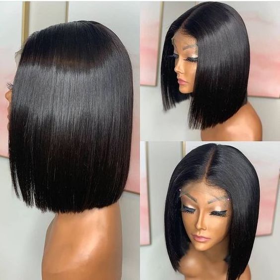 Bone Straight Human Hair Bob Wigs Lace Front High Quality Hair Extensions Vietnamese 100% Virgin Human Hair Wigs For Black Women