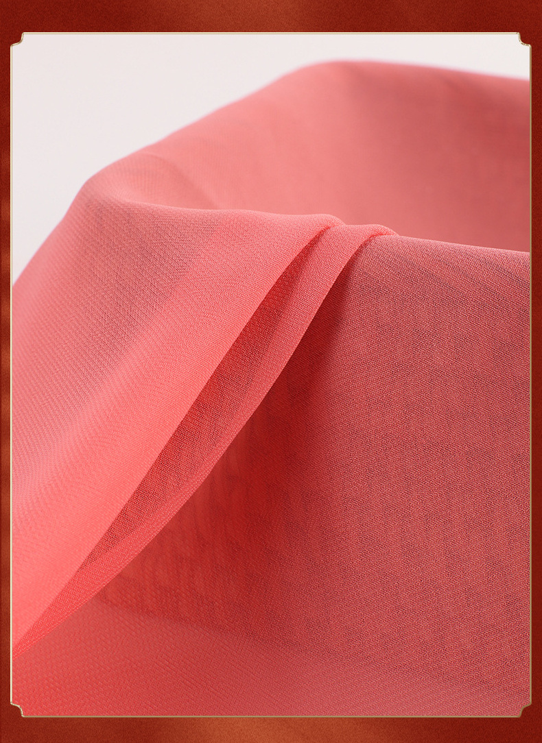 In-stock Wholesale 100% Polyester 100D 85gsm Plain Chiffon Fabric for Hijab