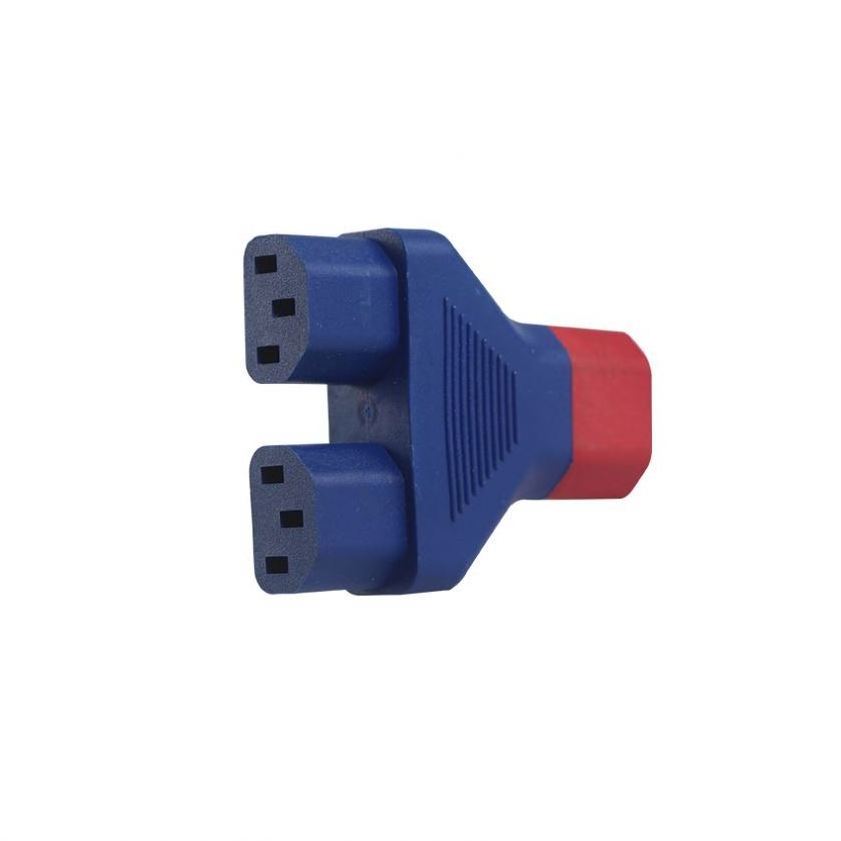 2 Way Female Socket C14 Splitter adaptor socket T Adaptor Piggyback Power Cord Plug To Iec Lock C13