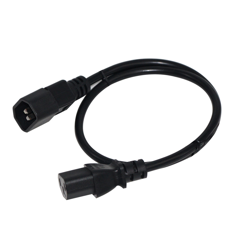 Custom 30cm 50cm Short Power Extension UPS Server Y Splitter C14 to 2 x C13 Power Adapter Cable Cord