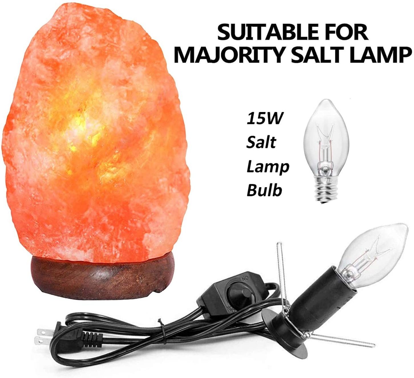 Himalayan Power E12 E26 Holder Plug For With Switch Salt Lamp Cord Us