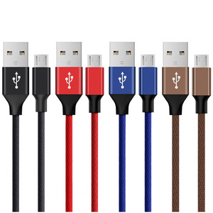 1m Micro USB to USB 2.0 Cable Nylon Braided Sync and Fast Charging mobile phone charger Micro USB Cable