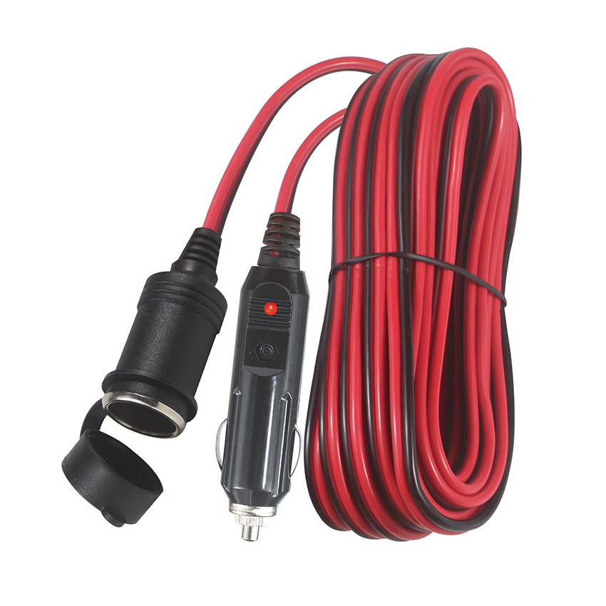 cigarette lighter with spiral cable 3.5mm jack 1.2m car cigarette lighter aux cable