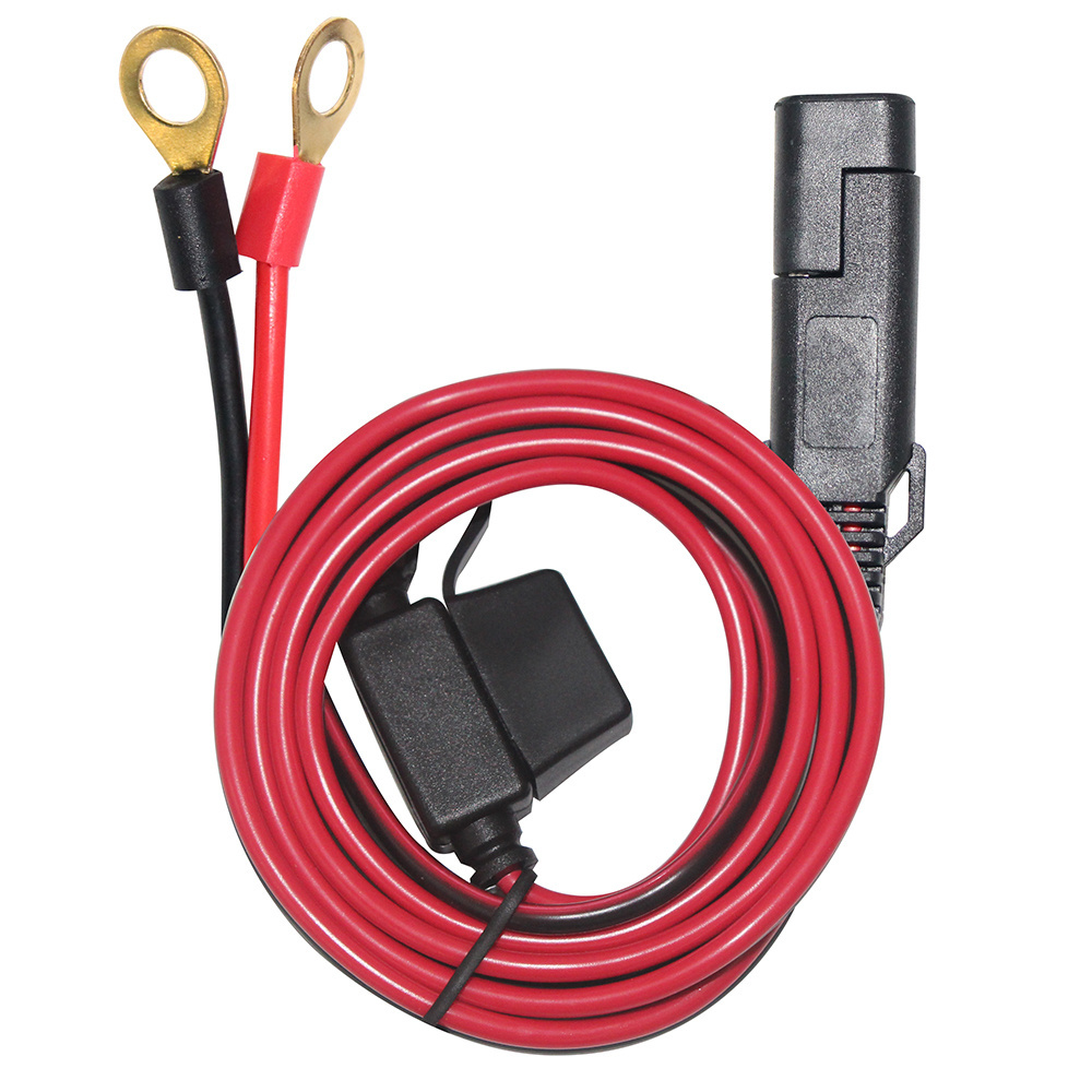 4FT 12V Ring Terminal SAE to O Ring Connecters Extension Cord Cable Connector for Battery Charger Maintainer