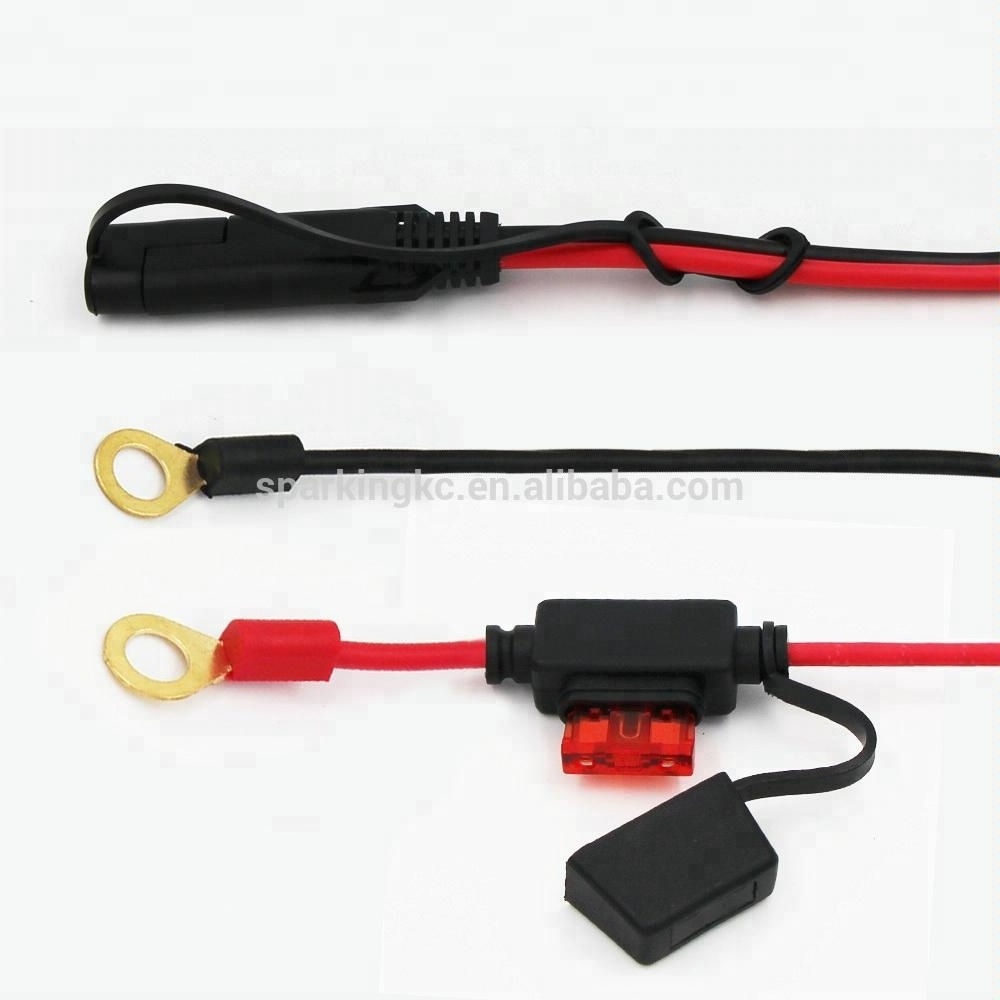 SAE 20A Fuse O Ring Terminals Waterproof Dc Power Plug Extension Car Jumper Kit Series Wire Battery Cable Connection Maintainer