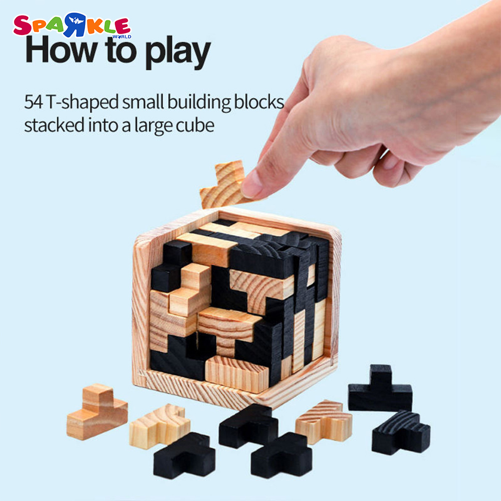 Children's Unlocking Wooden Toys Luban Lock Puzzle Casual Toys For Kids