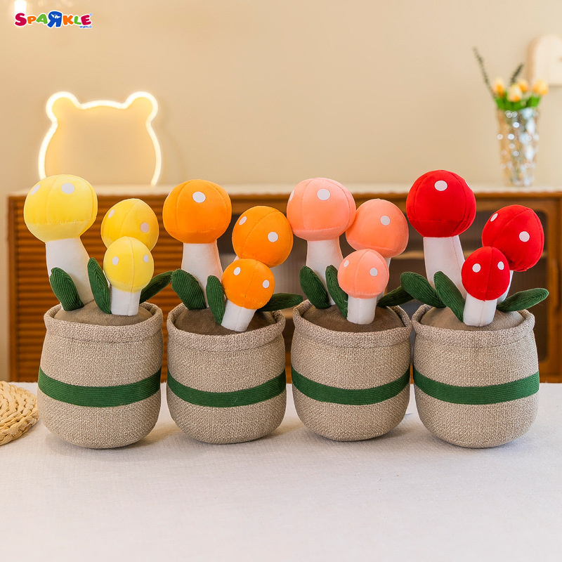 2023 Hot Selling Novelty Potted Plants Home Sofa Decoration Flower Plush Toys Stuffed Cactus Dolls Soft Plushie