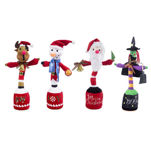 New Creative Singing Will Talk Swing Electric Plush Santa Claus Dancing Toys For Children Christmas Gifts