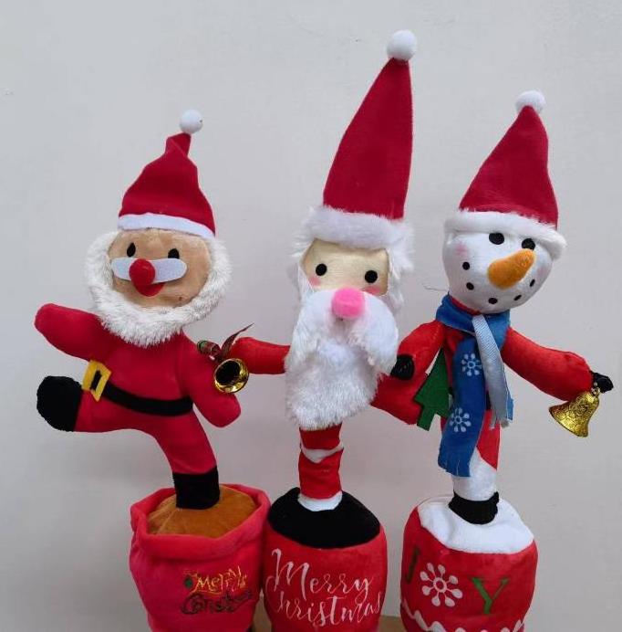 New Creative Singing Will Talk Swing Electric Plush Santa Claus Dancing Toys For Children Christmas Gifts