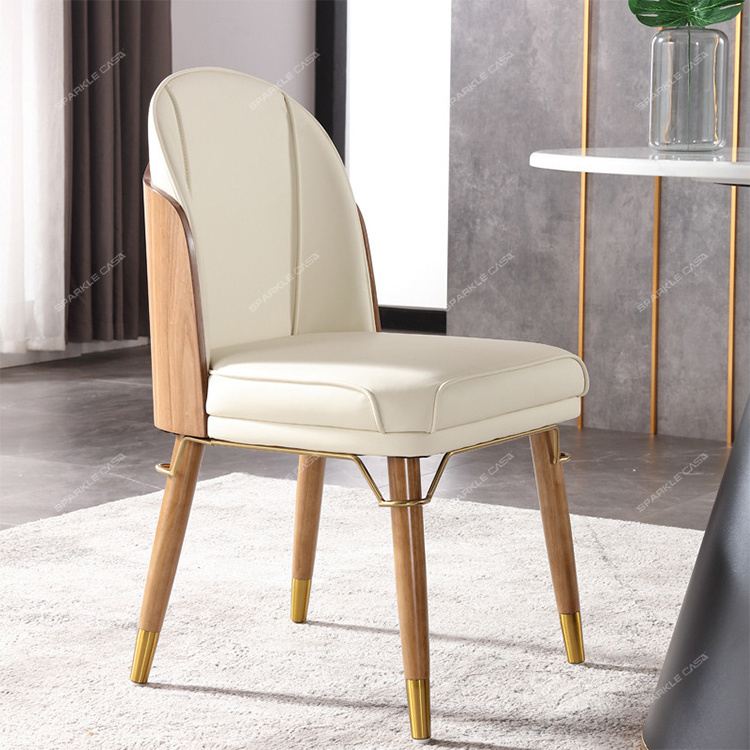 SPARKLE Italian new light luxury designer dining chair hotel cafe chain restaurant double-back chair model room chair