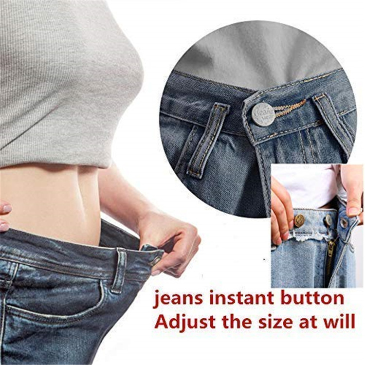 Wholesale Perfect Adjustable Detachable Replacement Jeans Pants replaceable pin  Button Pins Metal No Sew Instant Buttons