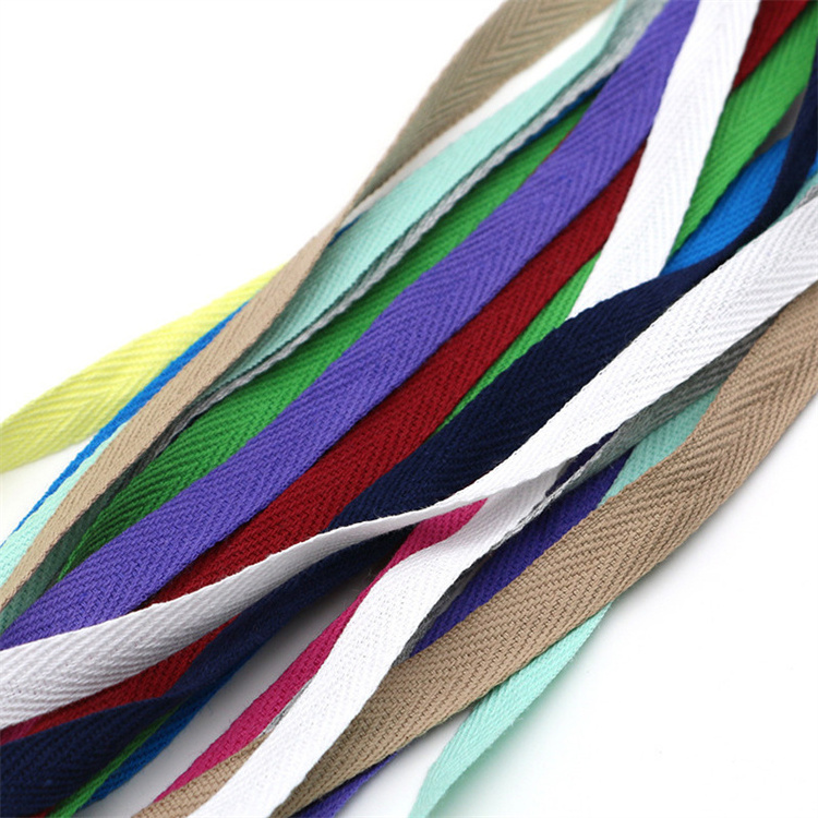 Wholesale Customization 2 cm Colorful Ribbon Cotton Webbing 100% Cotton Herringbone Webbing Strap